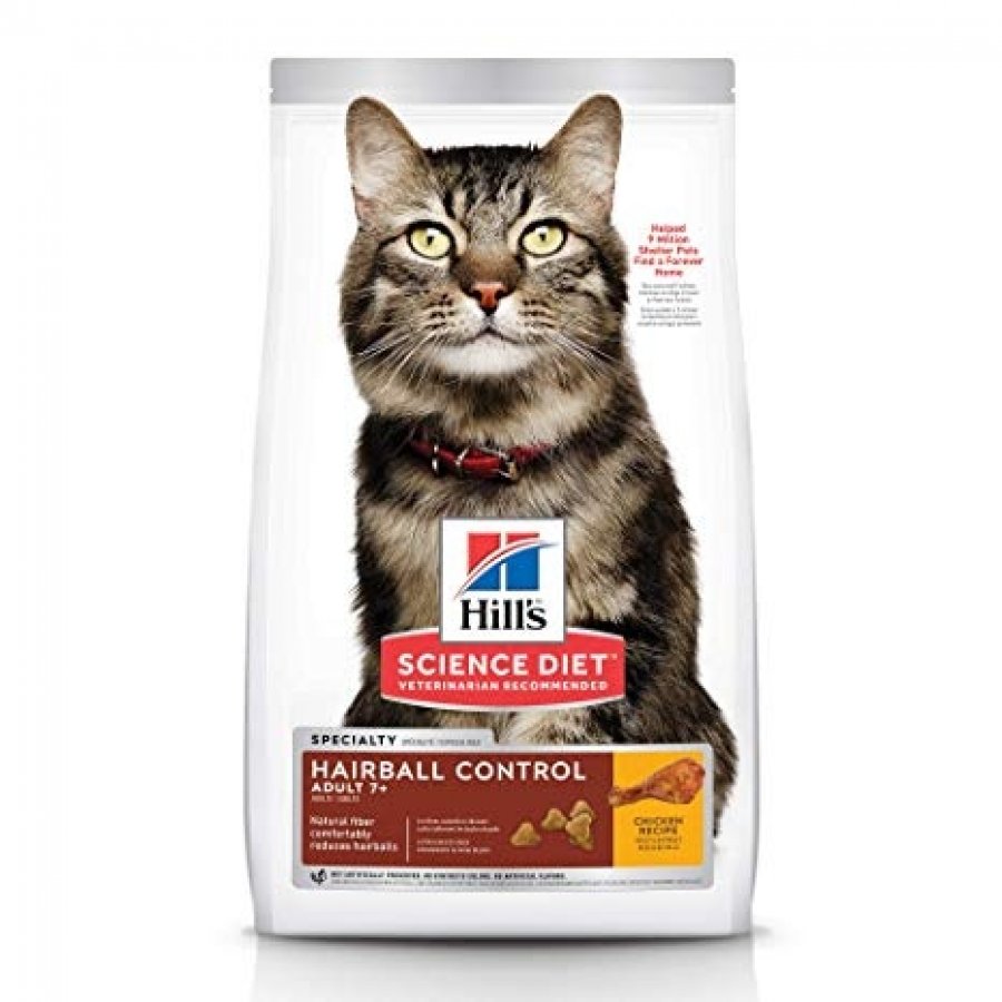 Hills feline adult mature hairball control 7+ 1.58 KG alimento para gato