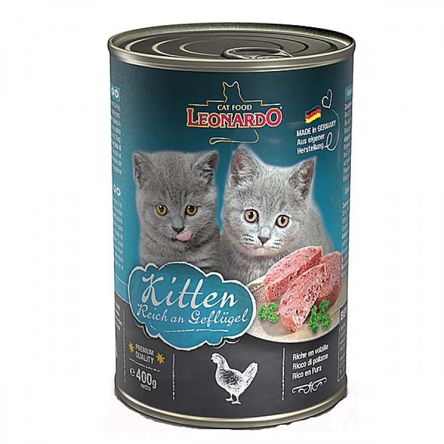 Leonardo lata quality selection kitten alimento húmedo para gatos 400 GR, , large image number null