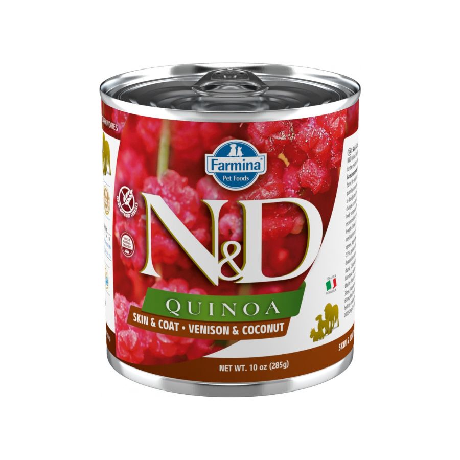 N&D alimento húmedo dog quinoa venison coconut 285 GR