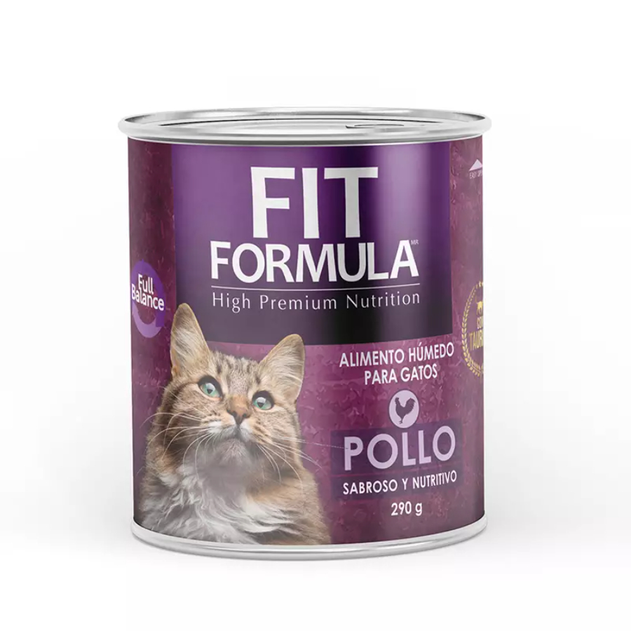 Fit Formula Lata sabor Pollo alimento húmedo para gatos 290 GR, , large image number null