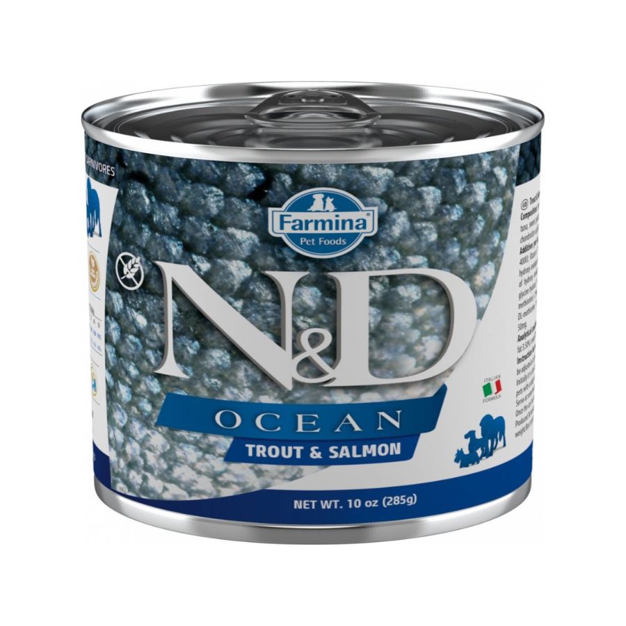 N&D alimento húmedo dog ocean trout & salmon 285 GR